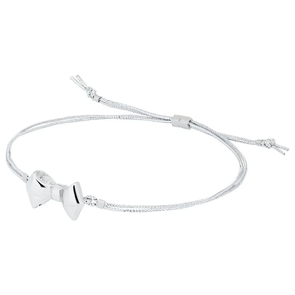 Ted Baker Bellisa Silver Baby Bow Cord Bracelet
